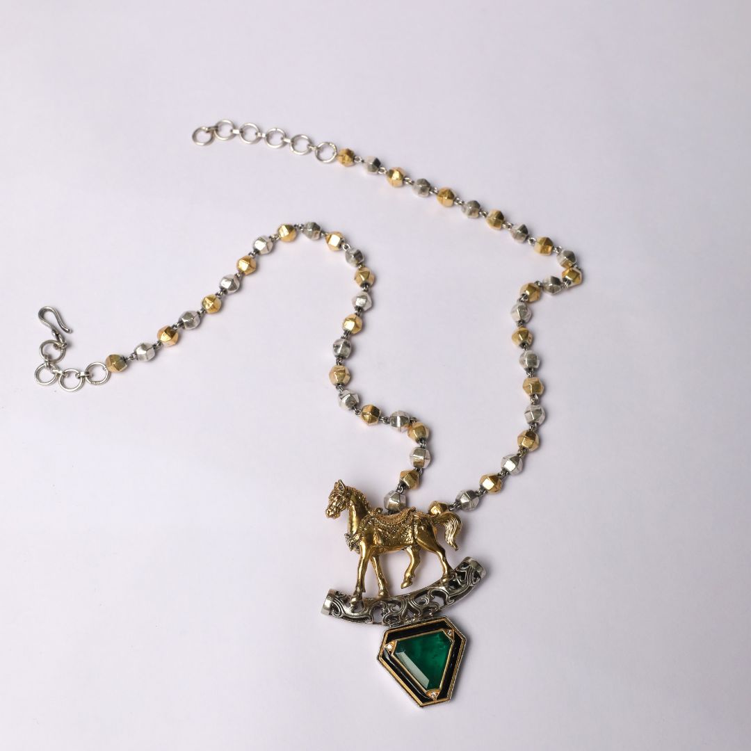 Horse Designed Beautiful SIlver Necklace