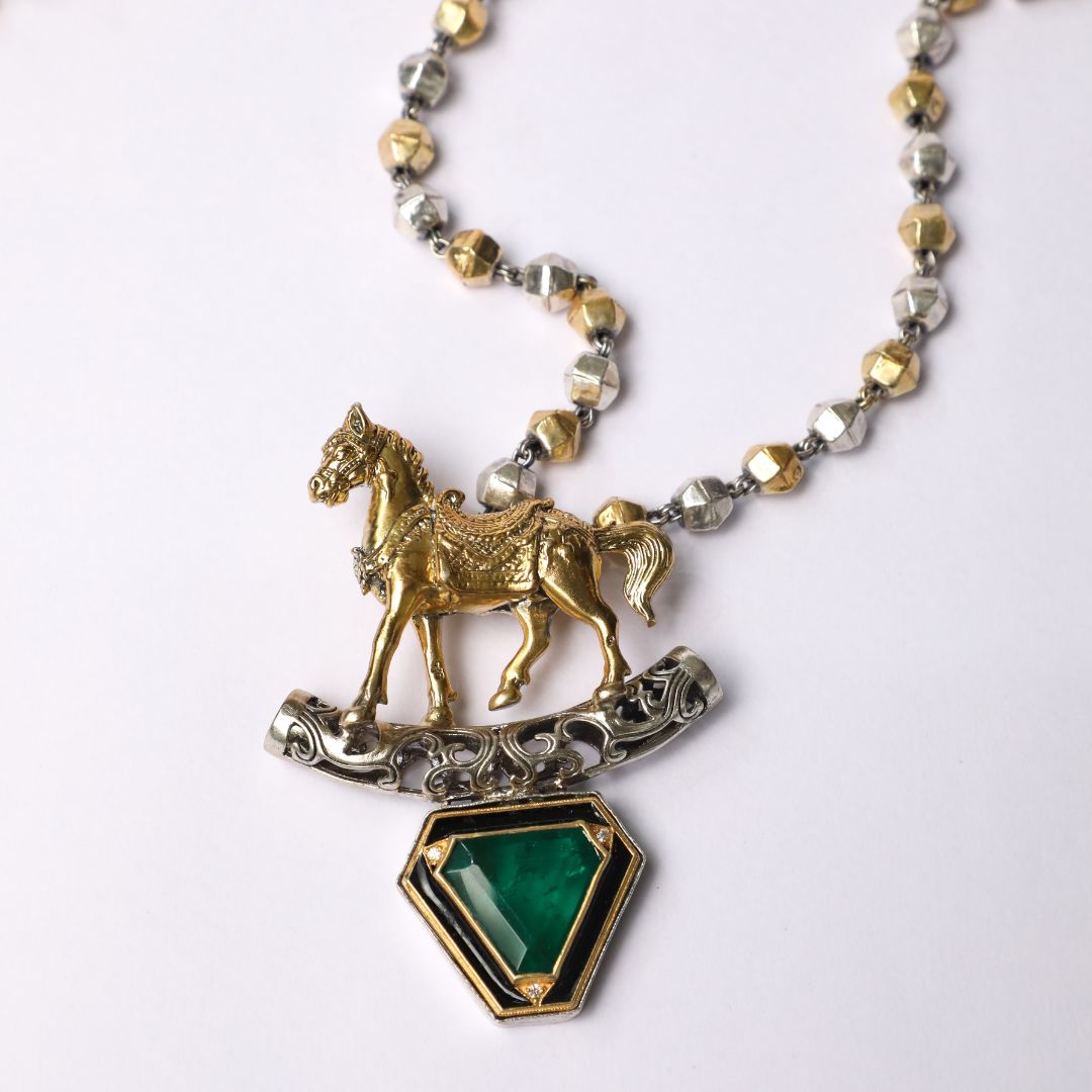 Horse Designed Beautiful SIlver Necklace