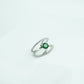 Round Cut Green Gemstone Ring