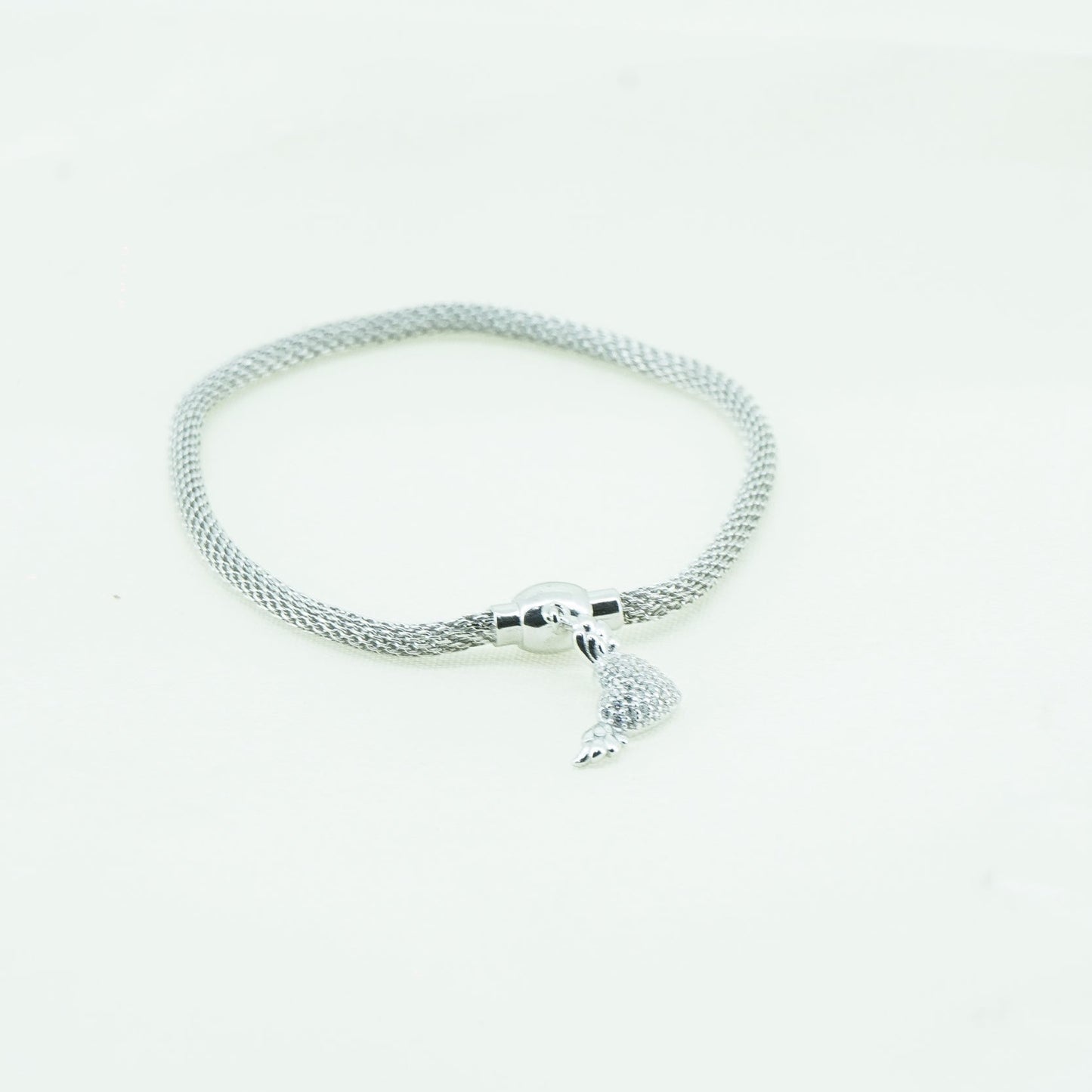 Sterling Silver Feather Charm Bracelet