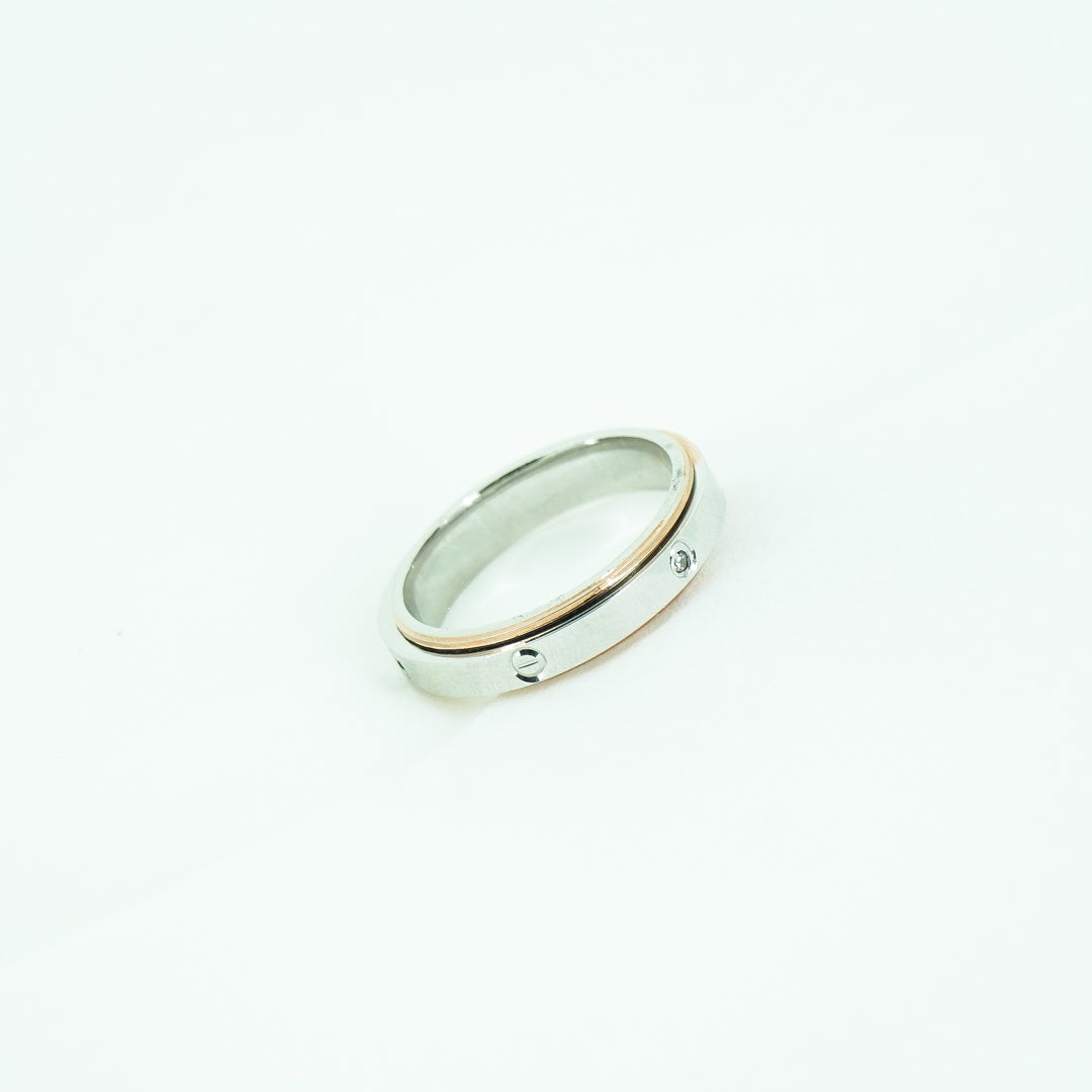 Sterling Silver Cartier Two Colour Ring