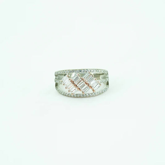 Baguette And Round Toe Ring