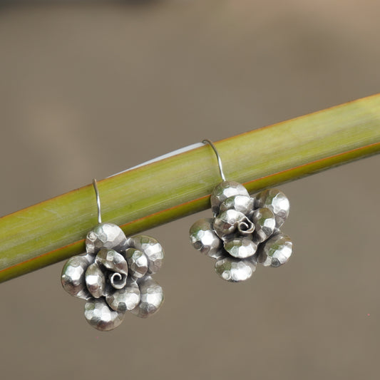 Bloomed Flower Silver Earring