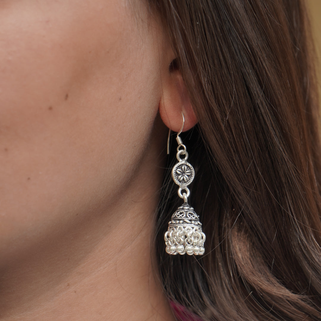 Traditional Silver Earring for Her