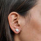 Glittery Silver Earring for Party Wear