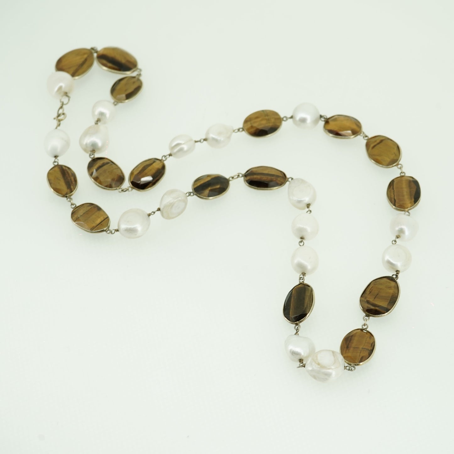 Yellow Gold Bead And Pearl Vintage Necklace