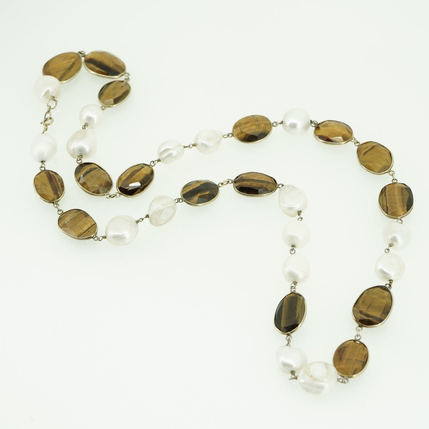 Yellow Gold Bead And Pearl Vintage Necklace