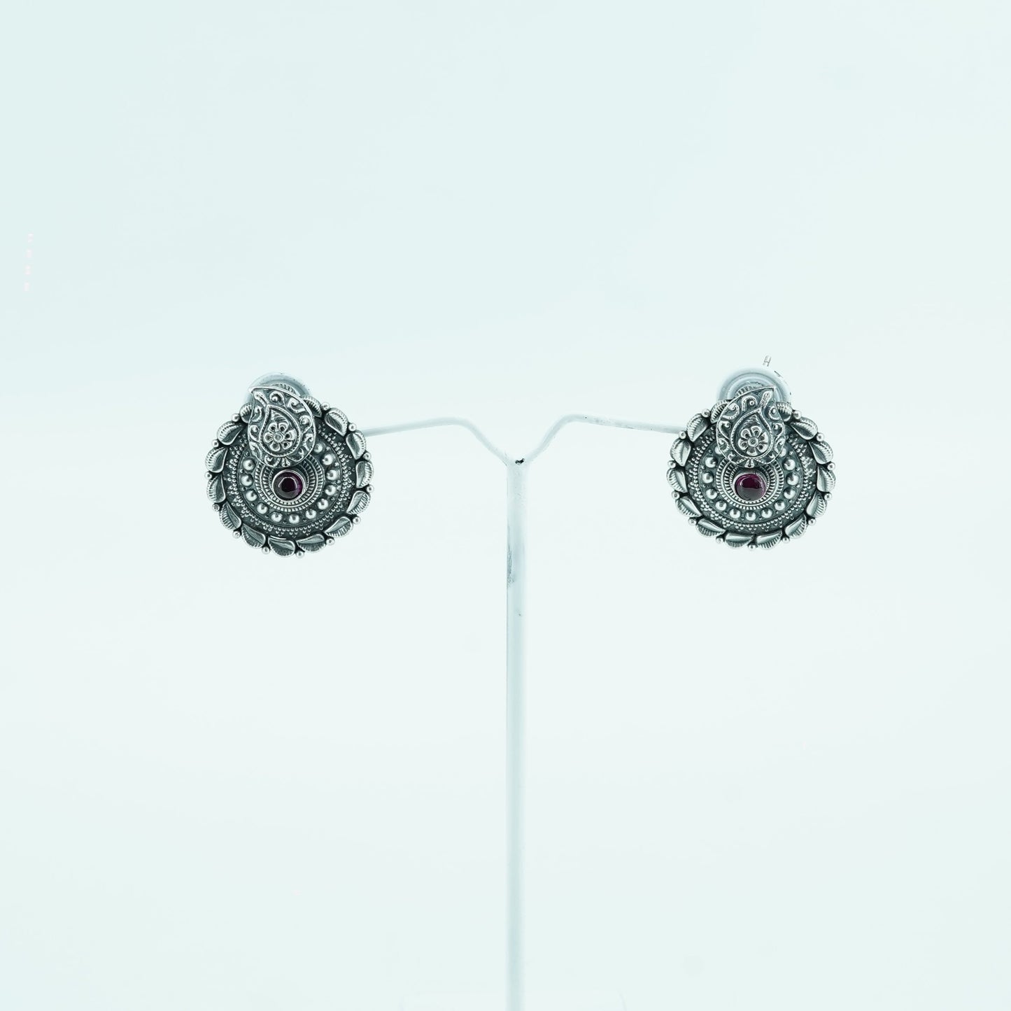 Round Shape Drop Earring with Stone