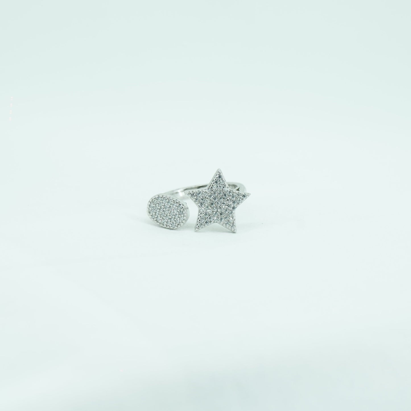 Iced Out Star Cuff Ring