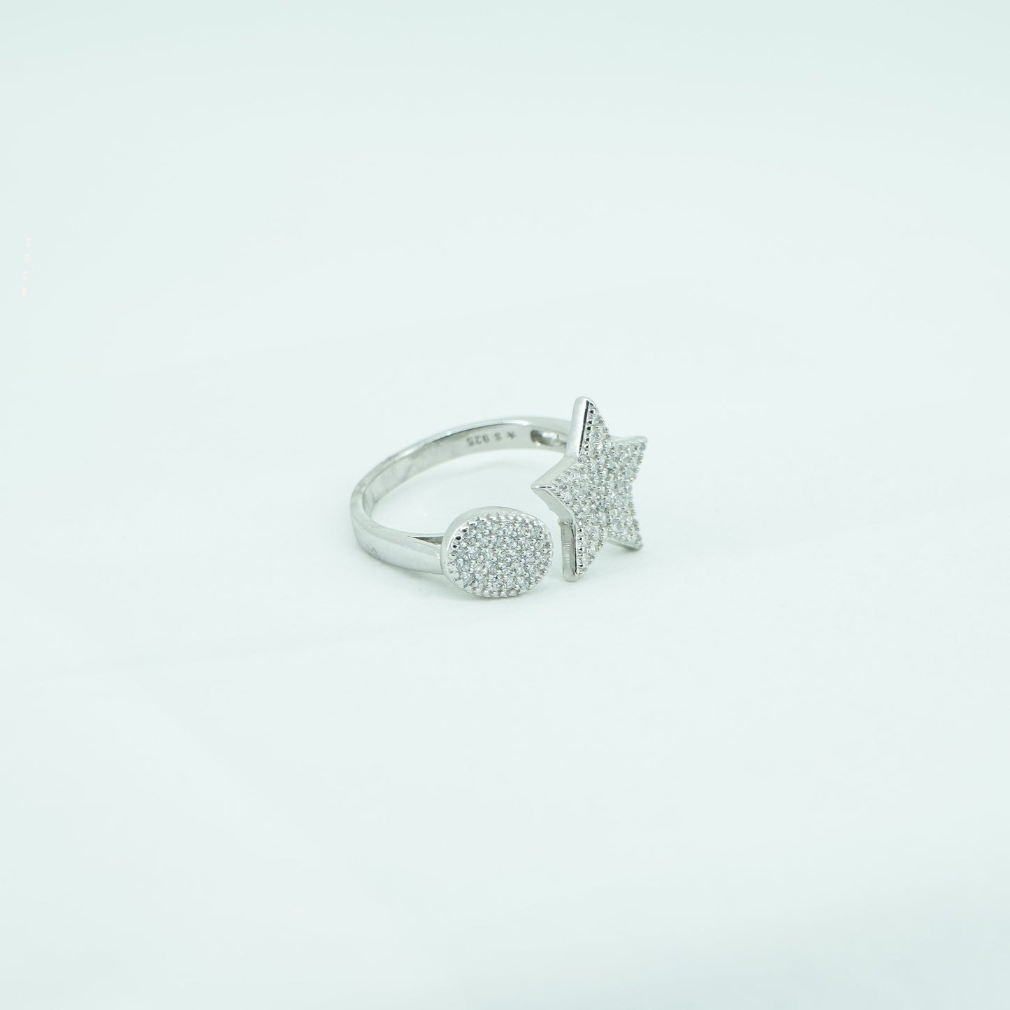 Iced Out Star Cuff Ring