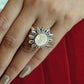 Queen Flowered Silver Ring Adjustable Size