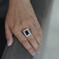 Everyday Blue Stoned Classic Silver Ring