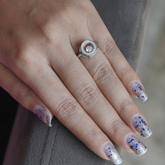 Circled Ring with Glittery Stone