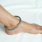 Textured Silver Kada Anklet